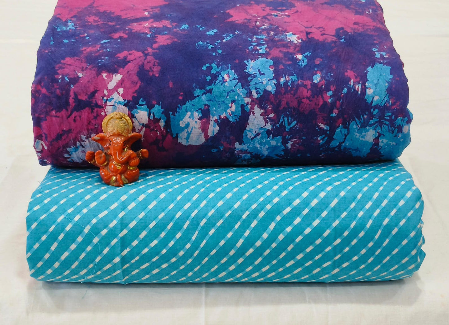 Pure cotton top and bottom set (2.5 mtr top, 2.5 mtr bottom)