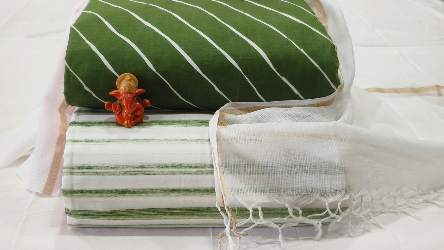 Pure cotton top and bottom set with Kota Doriya Dupatta (2.50 mtr top, 2.50 mtr bottom , 2.50 mtr Dupatta)