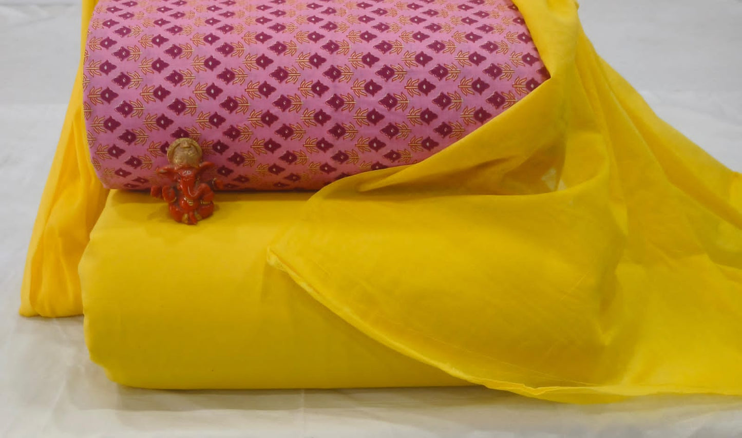 Pure cotton top and bottom set with Cotton Dupatta (2.50 mtr top, 2.50 mtr bottom , 2.50 mtr Dupatta)