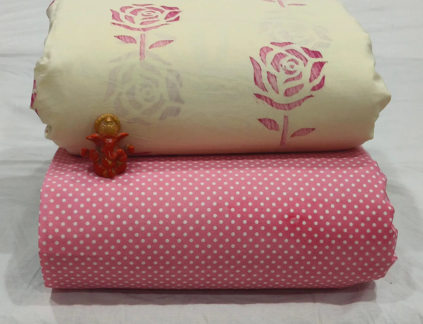 Pure cotton top and bottom set (2.5 mtr top, 2.5 mtr bottom)