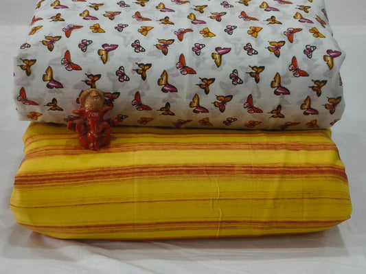 Pure cotton top and bottom set (2.5 mtr top, 2.5 mtr bottom)