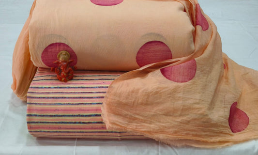 Pure cotton top and bottom set with Cotton Dupatta (2.50 mtr top, 2.50 mtr bottom , 2.50 mtr Dupatta)
