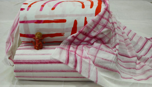 Pure cotton top and bottom set with Cotton Dupatta (2.50 mtr top, 2.50 mtr bottom , 2.50 mtr Dupatta)