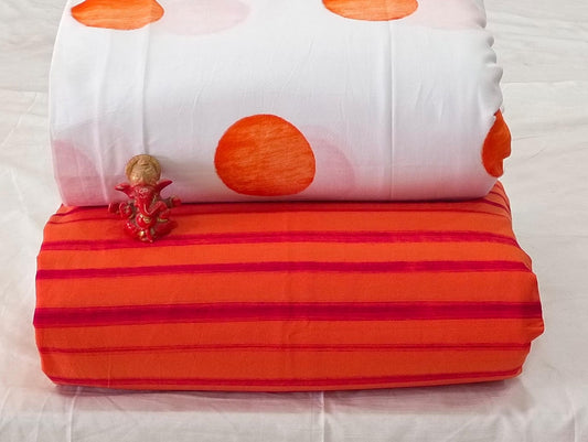 Pure cotton top and bottom set (2.5 mtr top, 2.5 mtr bottom)