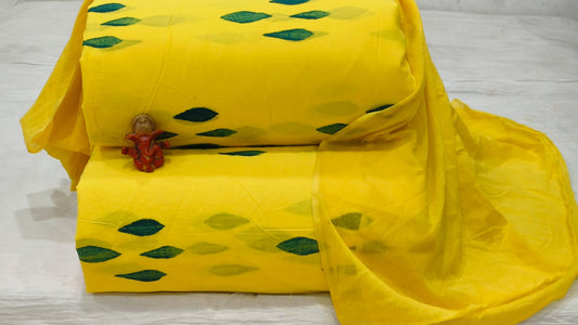 Pure cotton top and bottom set with Cotton Dupatta (2.50 mtr top, 2.50 mtr bottom , 2.50 mtr Dupatta)