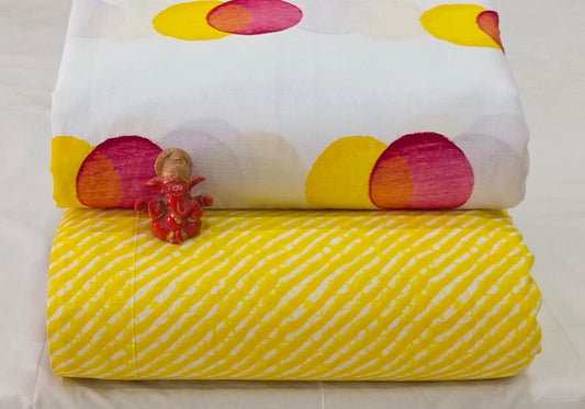 Pure cotton top and bottom set (2.5 mtr top, 2.5 mtr bottom)