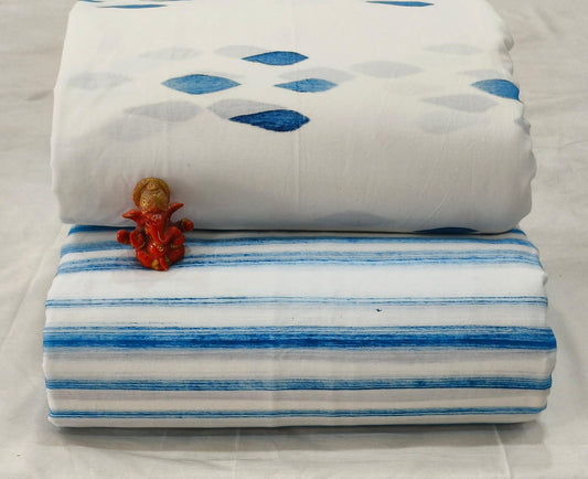 Pure cotton top and bottom set (2.5 mtr top, 2.5 mtr bottom)