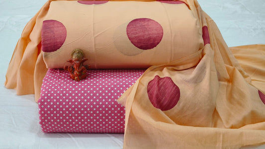 Pure cotton top and bottom set (2.5 mtr top, 2.5 mtr bottom)