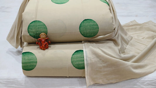 Pure cotton top and bottom set with Cotton Dupatta (2.50 mtr top, 2.50 mtr bottom , 2.50 mtr Dupatta)