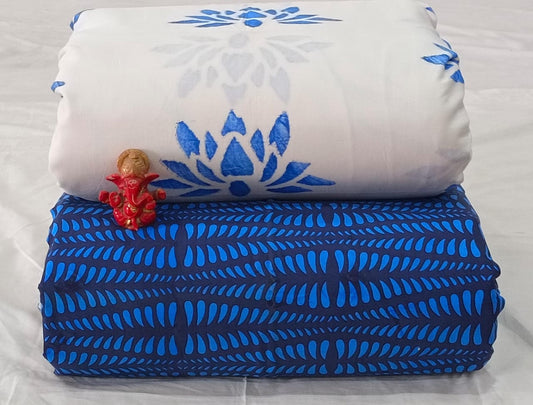 Pure cotton top and bottom set (2.5 mtr top, 2.5 mtr bottom)