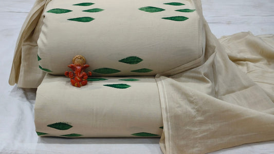 Pure cotton top and bottom set with Cotton Dupatta (2.50 mtr top, 2.50 mtr bottom , 2.50 mtr Dupatta)