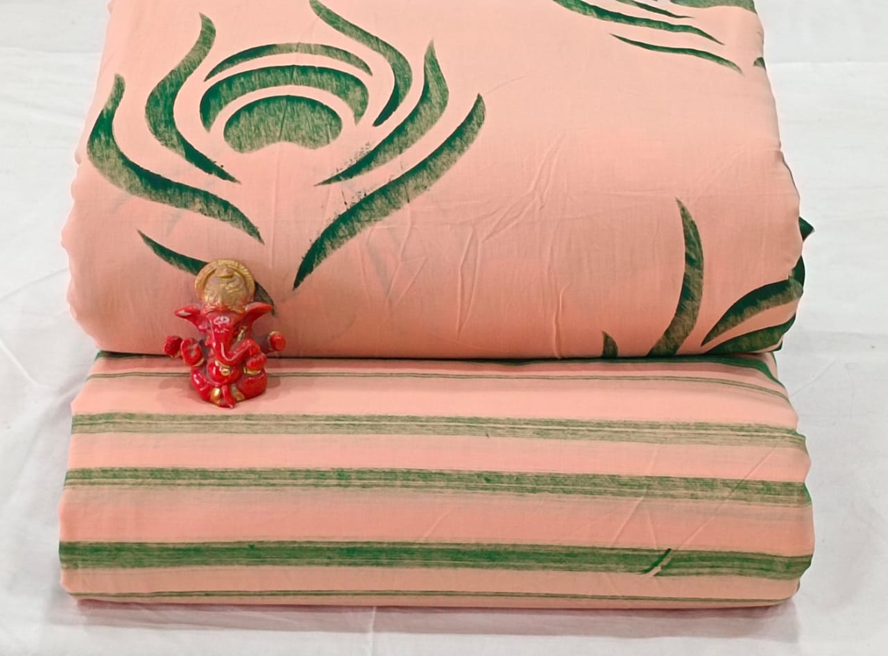 Pure cotton top and bottom set (2.5 mtr top, 2.5 mtr bottom)