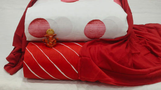 Pure cotton top and bottom set with Cotton Dupatta (2.50 mtr top, 2.50 mtr bottom , 2.50 mtr Dupatta)