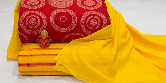 Pure cotton top and bottom set with Cotton Dupatta (2.50 mtr top, 2.50 mtr bottom , 2.50 mtr Dupatta)