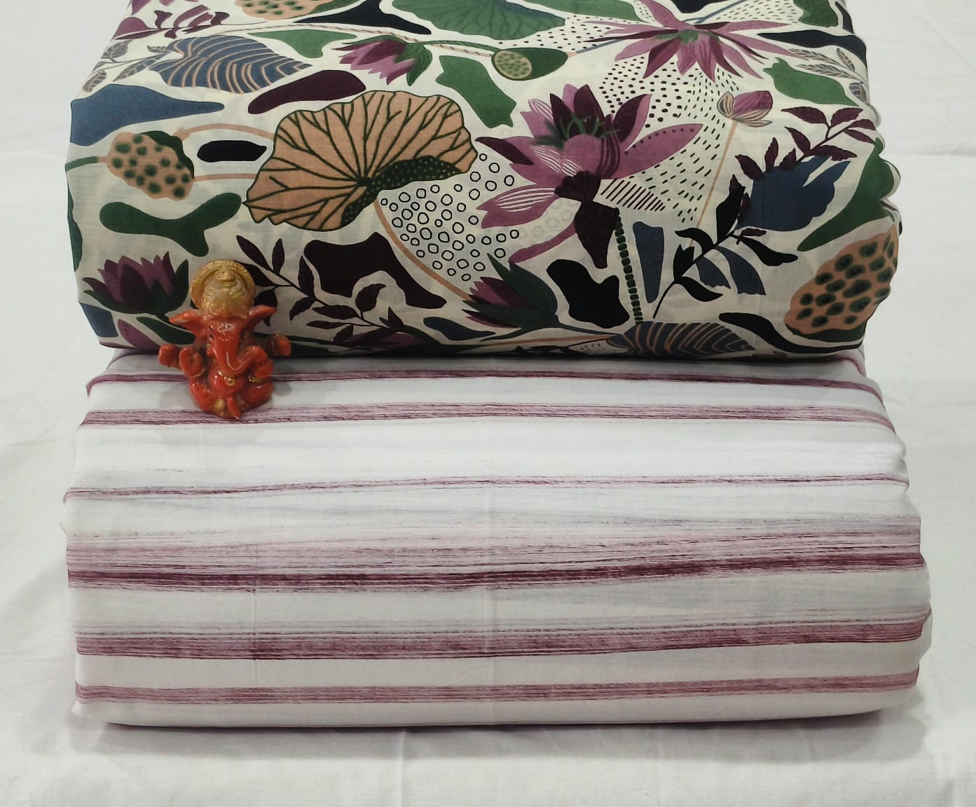 Pure cotton top and bottom set (2.5 mtr top, 2.5 mtr bottom)