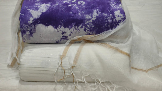 Pure cotton top and bottom set with Kota Doriya Dupatta (2.50 mtr top, 2.50 mtr bottom , 2.50 mtr Dupatta)