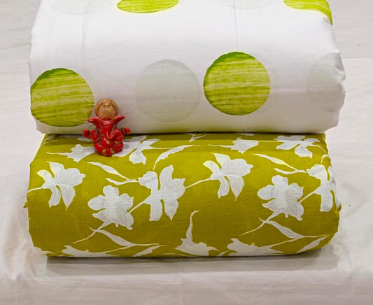 Pure cotton top and bottom set (2.5 mtr top, 2.5 mtr bottom)