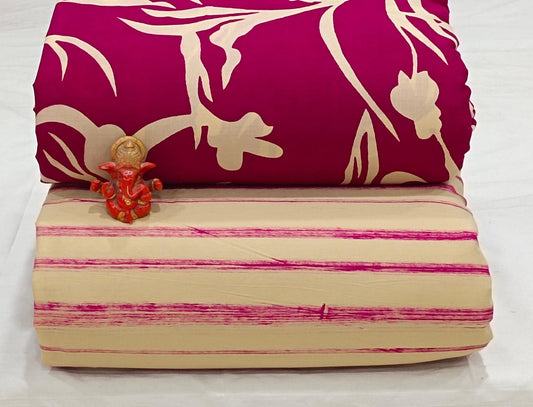 Pure cotton top and bottom set (2.5 mtr top, 2.5 mtr bottom)