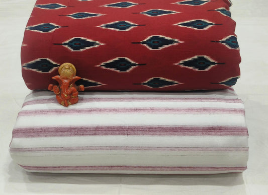 Pure cotton top and bottom set (2.5 mtr top, 2.5 mtr bottom)