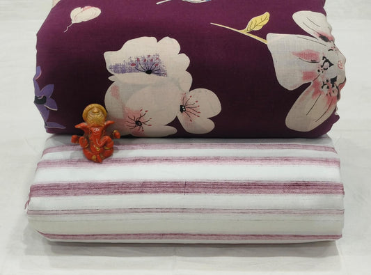 Pure cotton top and bottom set (2.5 mtr top, 2.5 mtr bottom)