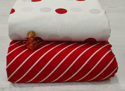 Pure cotton top and bottom set (2.5 mtr top, 2.5 mtr bottom)
