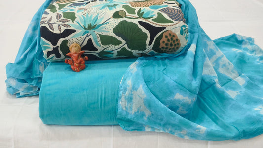 Pure cotton top and bottom set with Cotton Dupatta (2.50 mtr top, 2.50 mtr bottom , 2.50 mtr Dupatta)