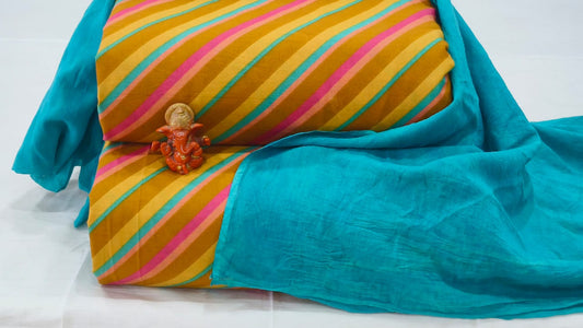 Pure cotton top and bottom set with Cotton Dupatta (2.50 mtr top, 2.50 mtr bottom , 2.50 mtr Dupatta)