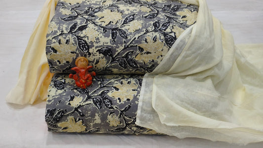 Pure cotton top and bottom set with Cotton Dupatta (2.50 mtr top, 2.50 mtr bottom , 2.50 mtr Dupatta)