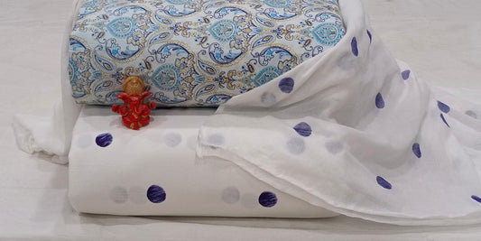 Pure cotton top and bottom set with Cotton Dupatta (2.50 mtr top, 2.50 mtr bottom , 2.50 mtr Dupatta)