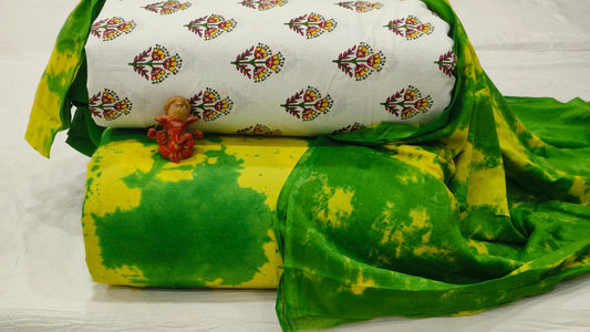 Pure cotton top and bottom set with Cotton Dupatta (2.50 mtr top, 2.50 mtr bottom , 2.50 mtr Dupatta)