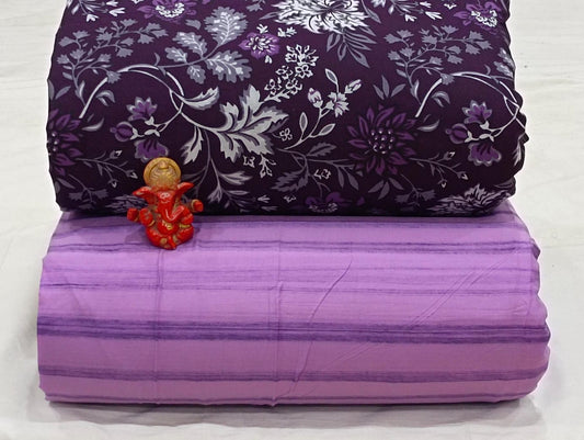 Pure cotton top and bottom set (2.5 mtr top, 2.5 mtr bottom)