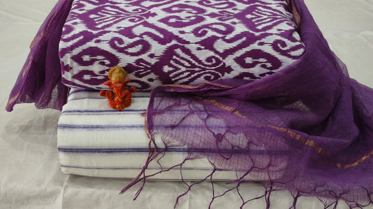 Pure cotton top and bottom set with Kota Doriya Dupatta (2.50 mtr top, 2.50 mtr bottom , 2.50 mtr Dupatta)