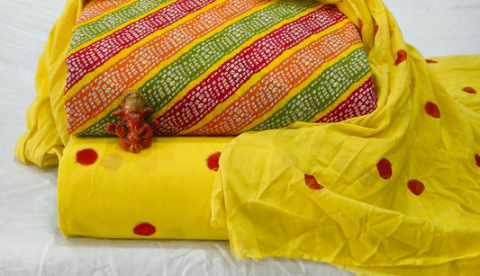Pure cotton top and bottom set with Cotton Dupatta (2.50 mtr top, 2.50 mtr bottom , 2.50 mtr Dupatta)