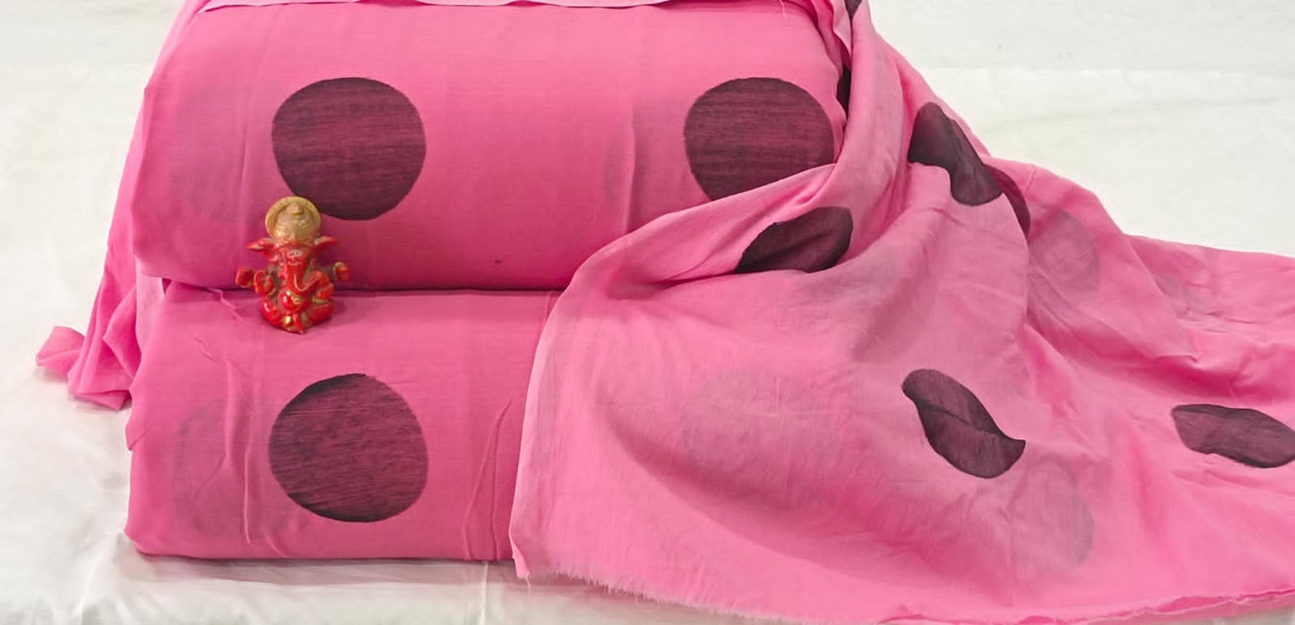 Pure cotton top and bottom set with Cotton Dupatta (2.50 mtr top, 2.50 mtr bottom , 2.50 mtr Dupatta)