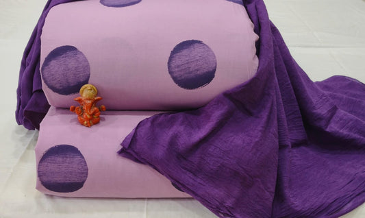 Pure cotton top and bottom set with Cotton Dupatta (2.50 mtr top, 2.50 mtr bottom , 2.50 mtr Dupatta)