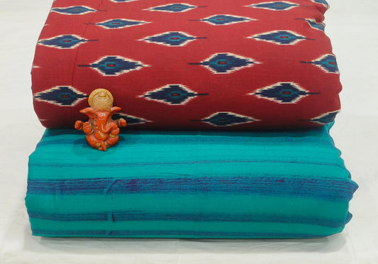 Pure cotton top and bottom set (2.5 mtr top, 2.5 mtr bottom)