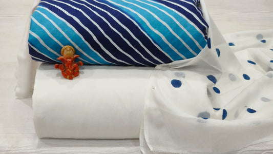 Pure cotton top and bottom set with Cotton Dupatta (2.50 mtr top, 2.50 mtr bottom , 2.50 mtr Dupatta)