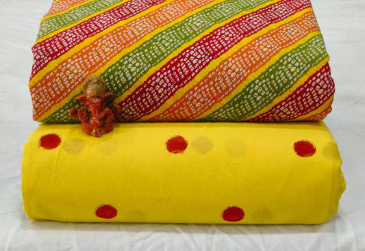 Pure cotton top and bottom set (2.5 mtr top, 2.5 mtr bottom)